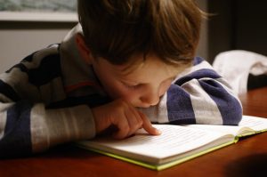 fifth grader reading